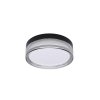 Nowoczesny okrągły plafon LED Italux Rilta PLF-73527-S-BK w kolorze czarnym, o matowym wykończeniu i szczelnej konstrukcji IP65.